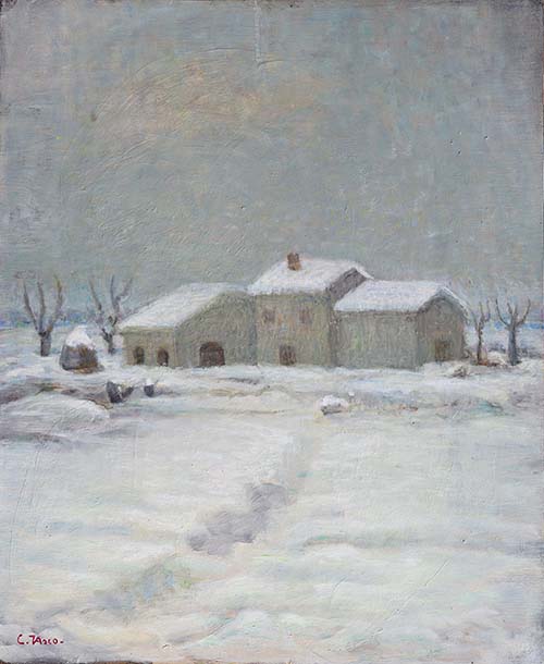 Casolare sotto la neve