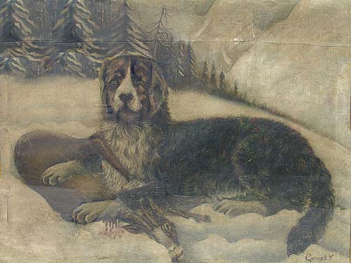 Cane con cervo