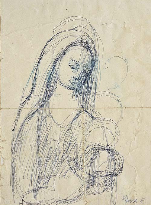 Studio di Madonna con bambino