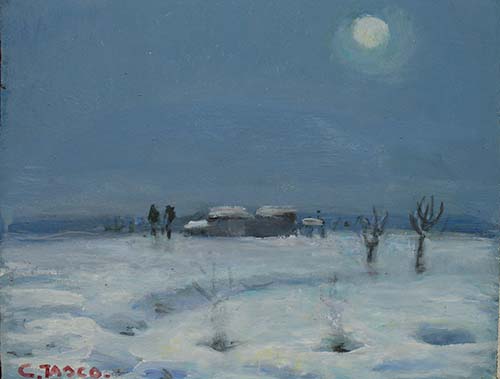 Paesaggio con neve (notturno)