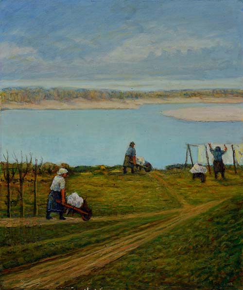 Le lavandaie Paesaggio del Po